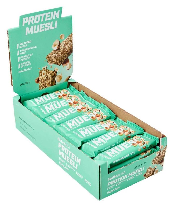 Barra de muesli com proteína