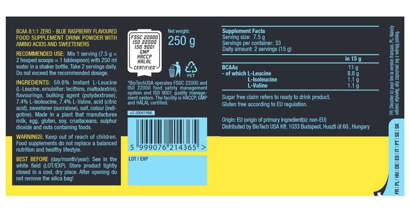 BCAA 8:1:1 Zero
