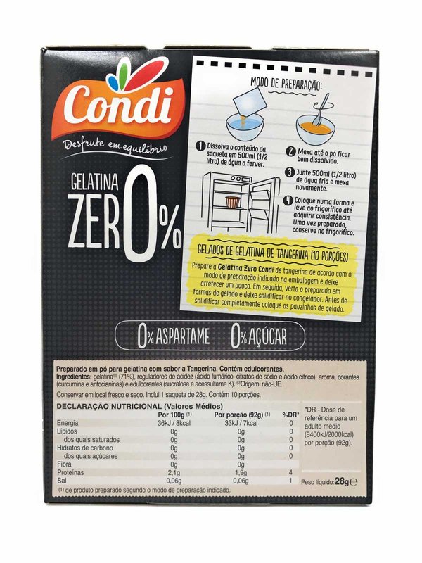 Gelatina Zero de Tangerina