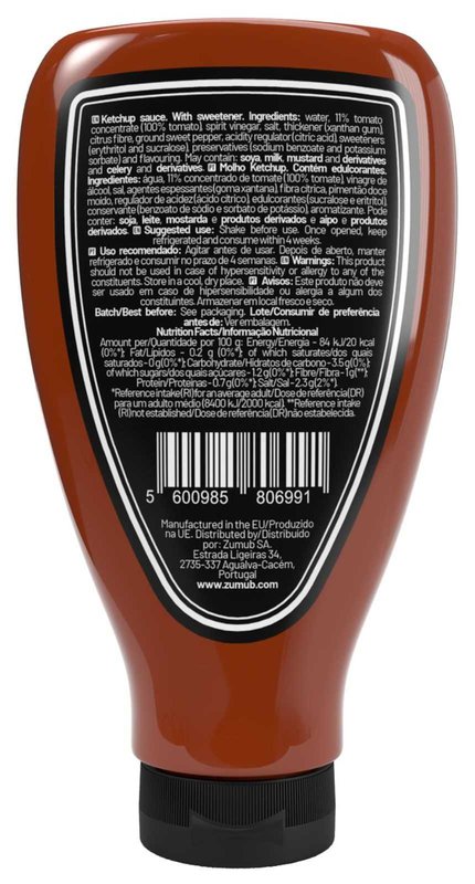 Ketchup Zero Gordura