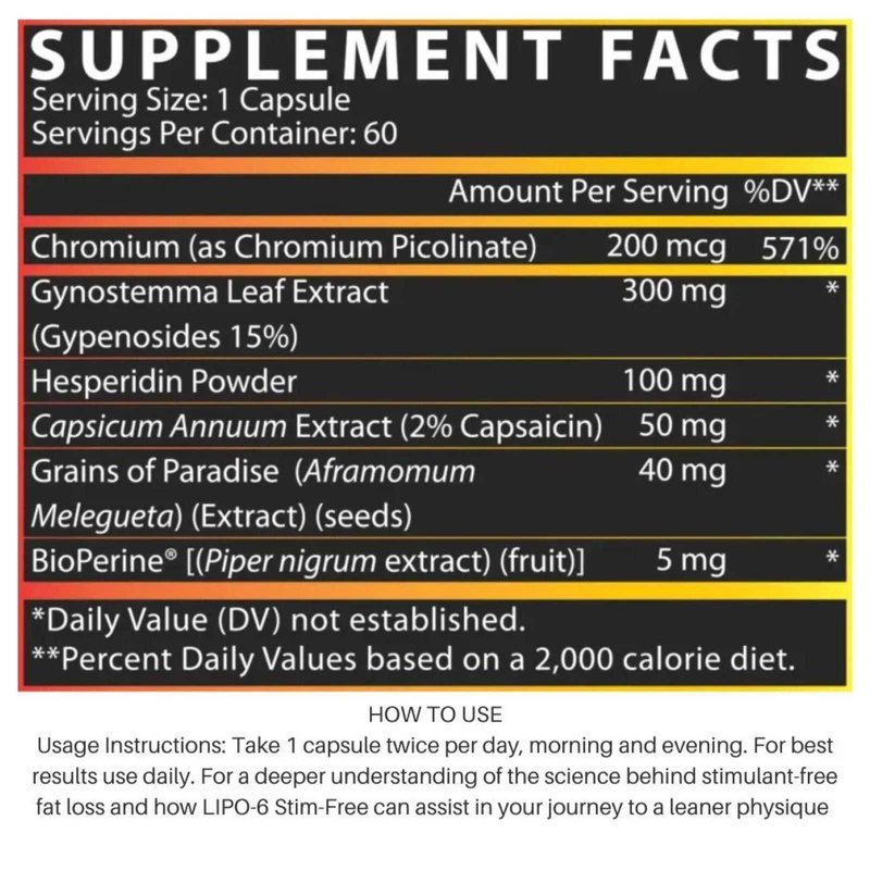 Lipo 6 Black Stim-Free