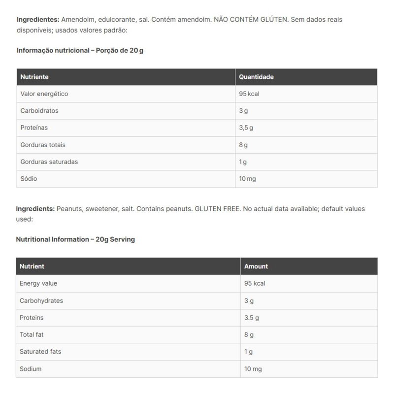 Paçoca Moreninha do Rio Zero Açúcar