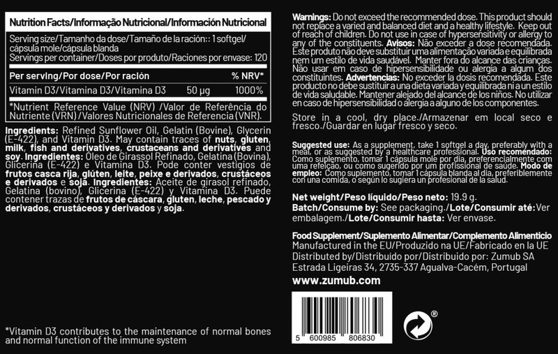 Vitamina D-3 50µg Profissional